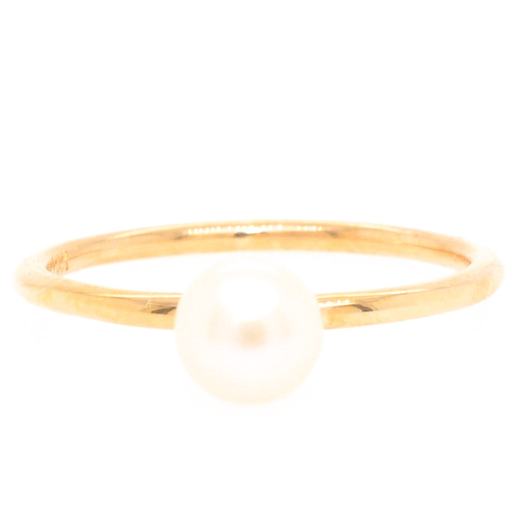 Belle & Jules 14KT Yellow Gold 5-5.5MM Freshwater Pearl Ring.
