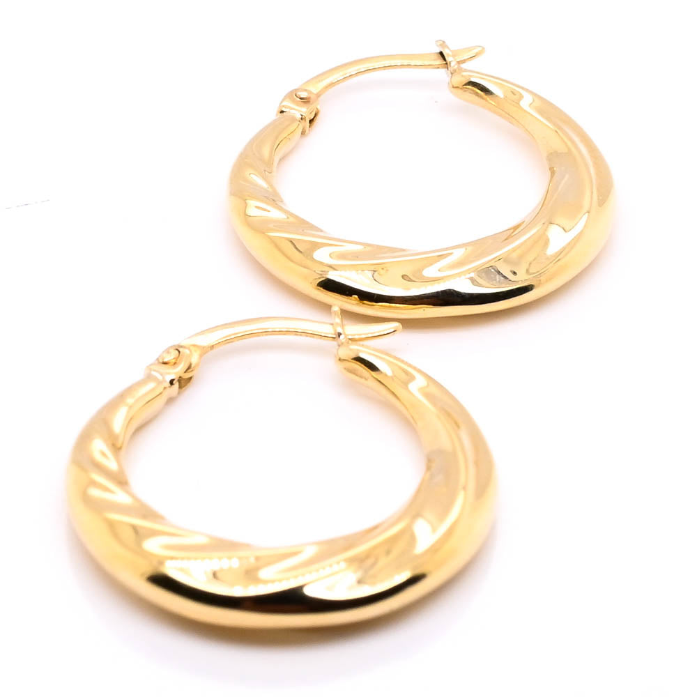 10KT Yellow Gold Small Hoop Earrings.