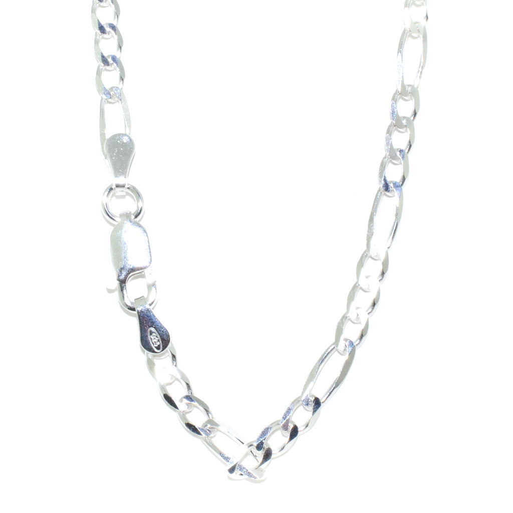 Sterling silver 24" 3MM Figaro Chain.
