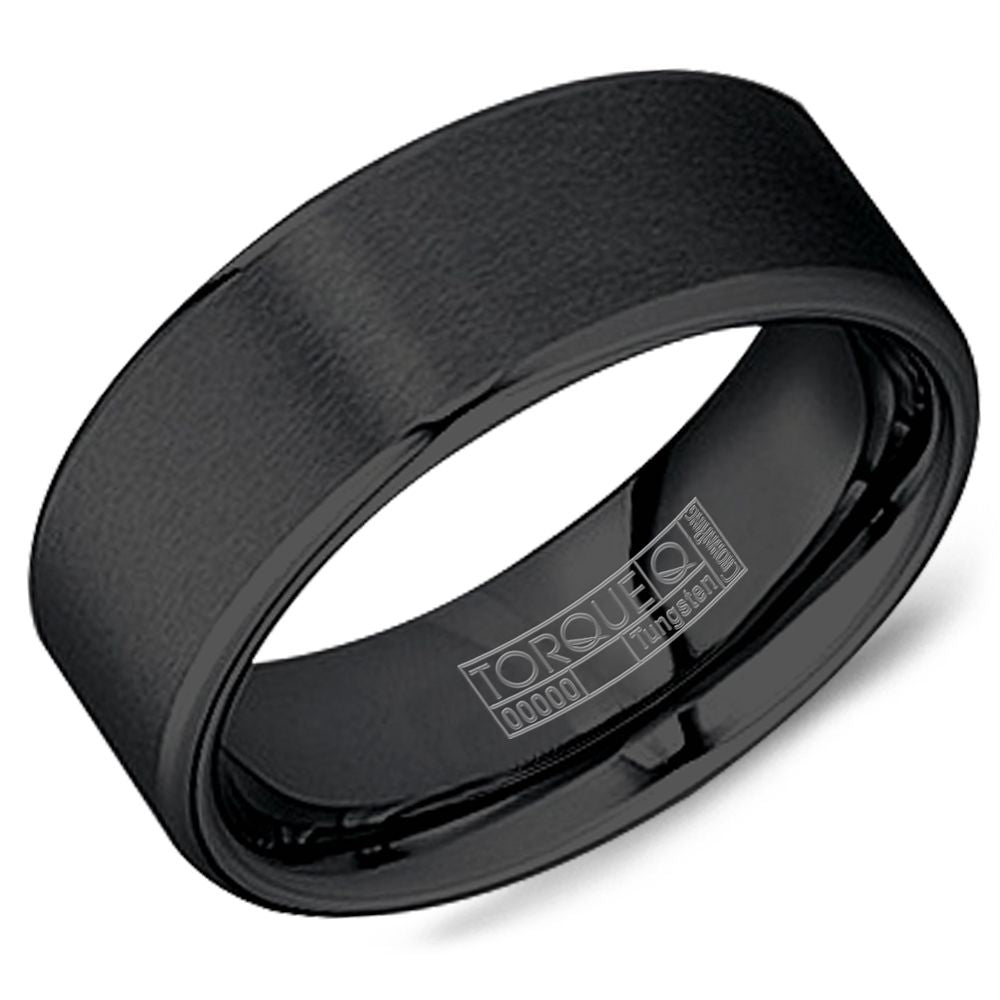Torque Black Tungsten Carbide Ring.