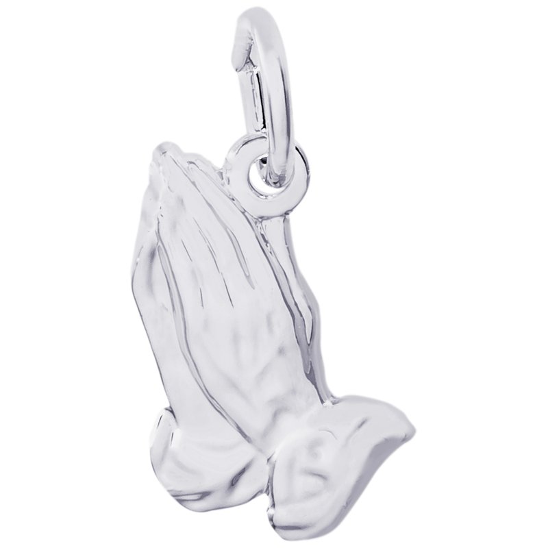Rembrandt Sterling Silver Praying Hands Charm.