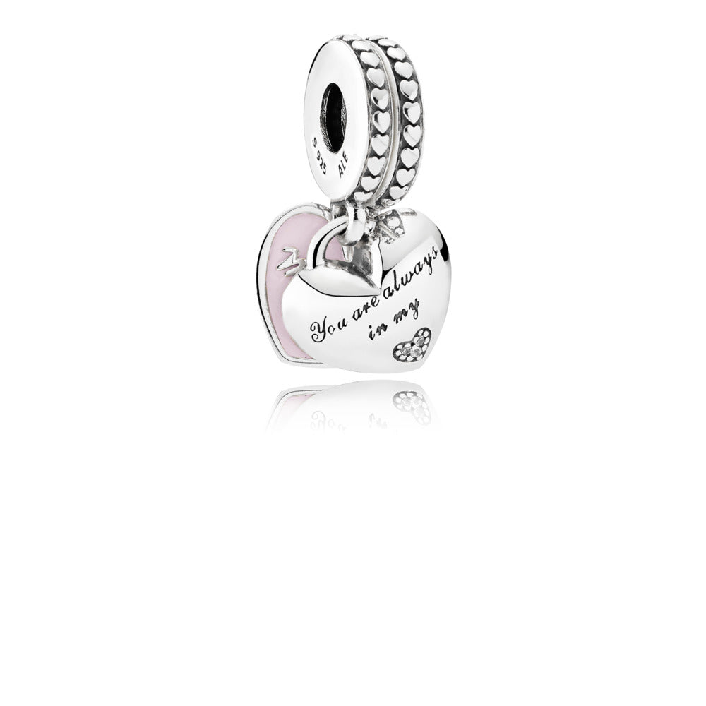 Mother & Daughter Hearts Dangle Charm