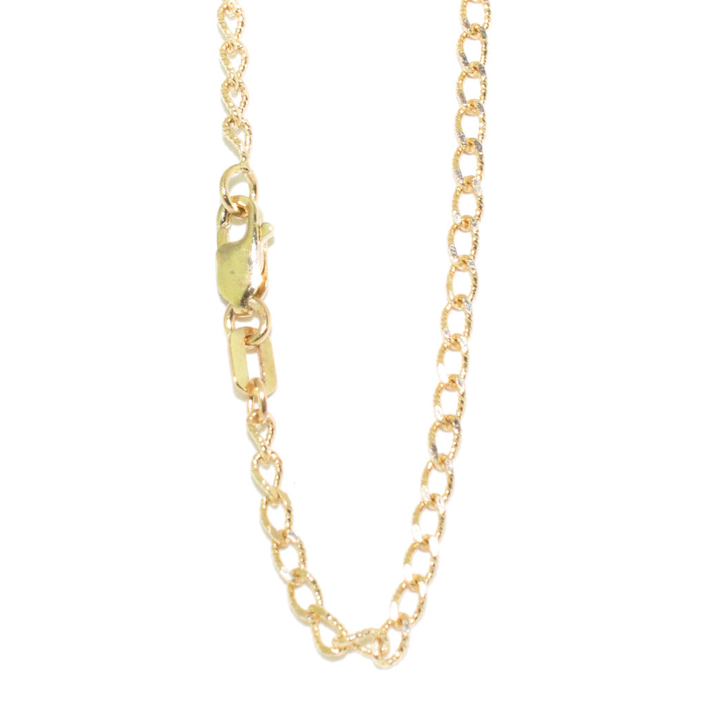 10KT Yellow Gold 22" 1MM Battuta Chain.