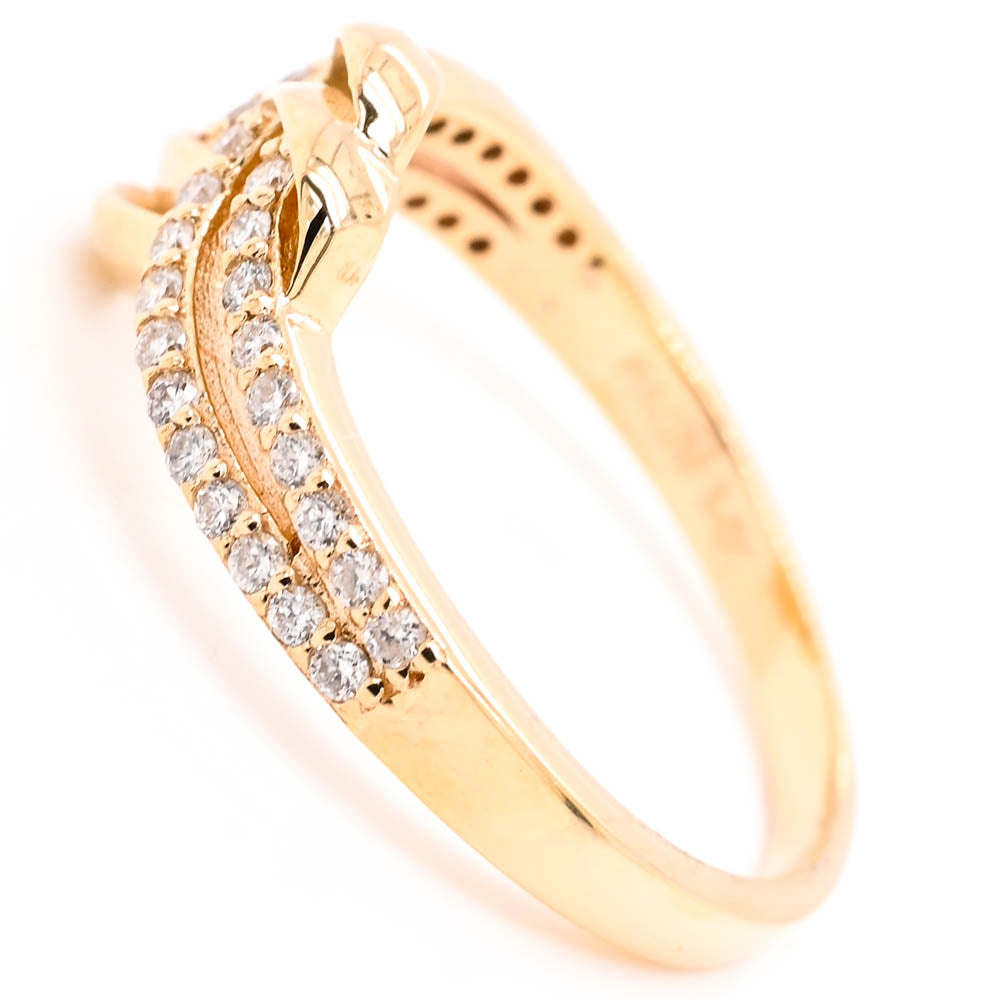 14KT Yellow Gold 0.30CTW Diamond Ring.