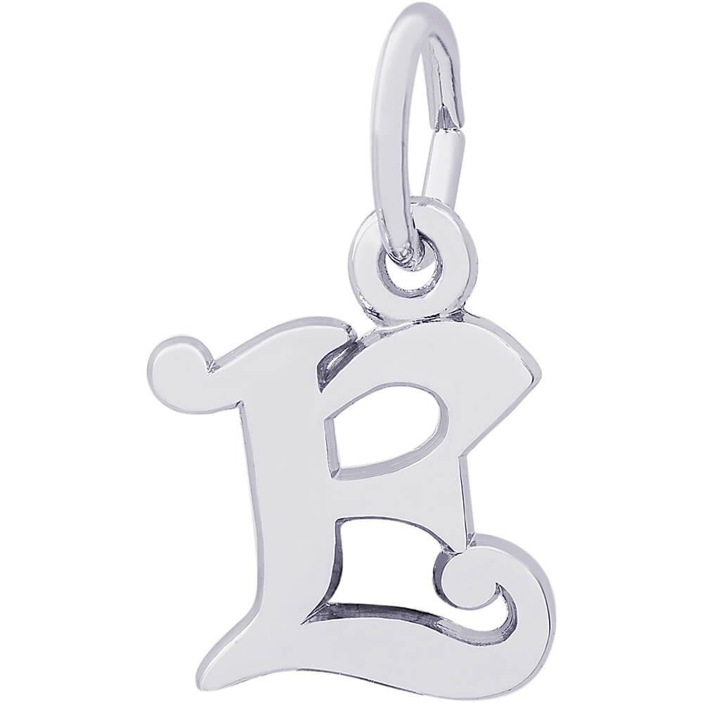 Rembrandt Sterling Silver Initial E Charm.