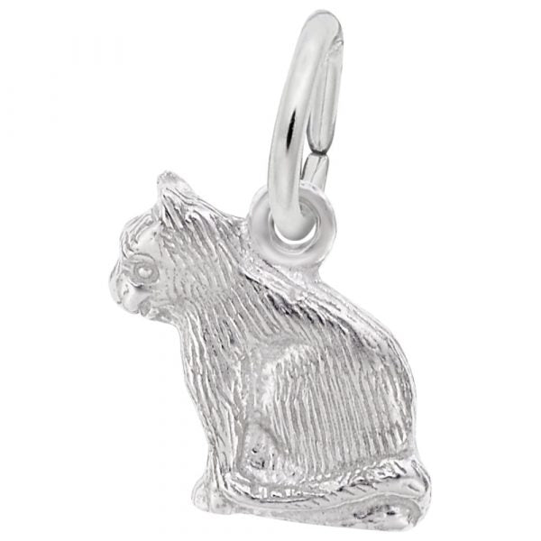 Rembrandt Sterling Silver Cat Charm.
