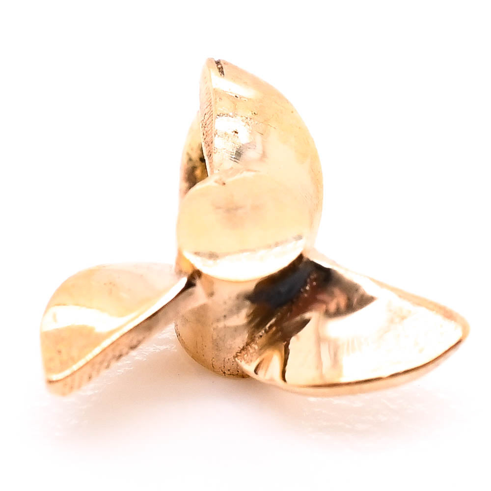 14KT Yellow Gold 9.5mm Propeller Charm.