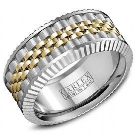 Carlex 14KT Two-Tone Gold Wedding Band.