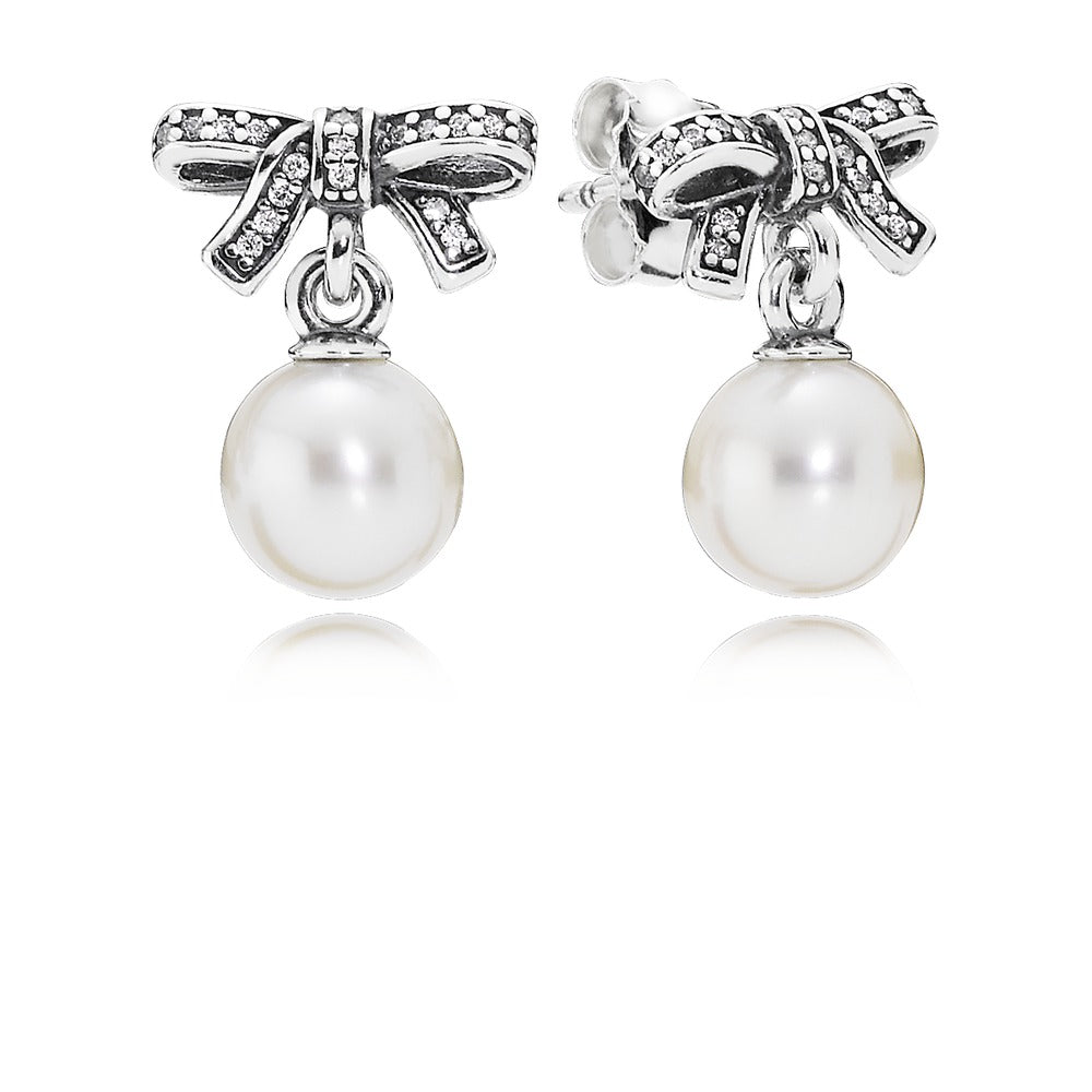 Delicate Sentiments, White Pearl & Clear CZ