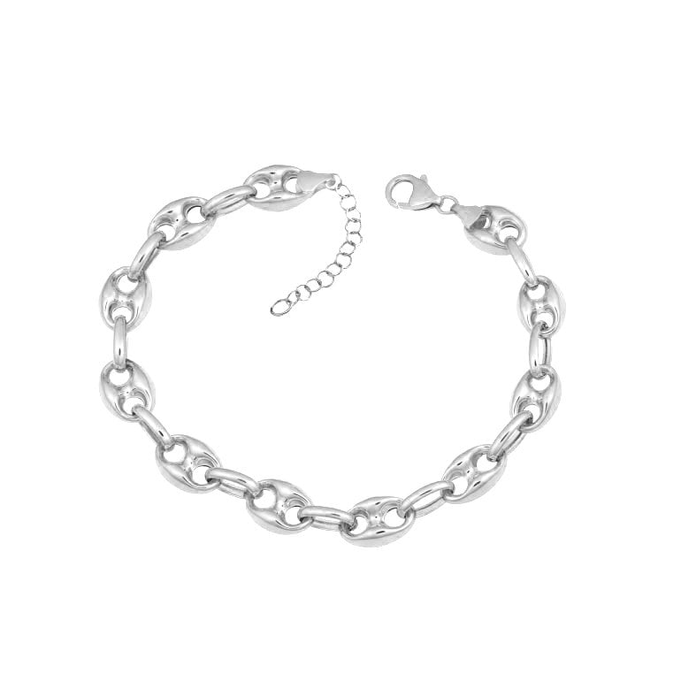 Sterling Silver 7.5" Mariner Link Chain Bracelet.