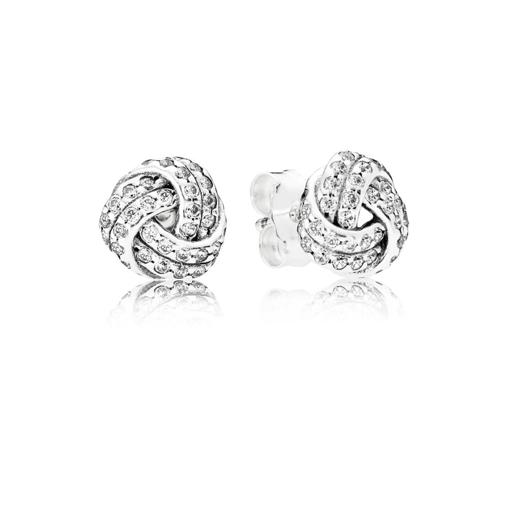 Shimmering Knot Stud Earrings