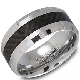 Torque Tungsten Carbon Fiber Inlay Wedding Band.