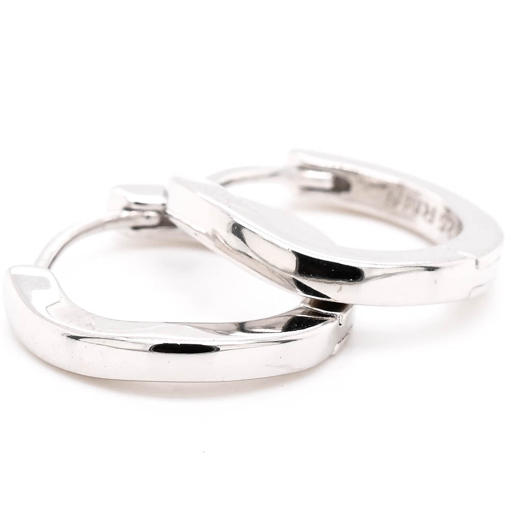 Sterling Silver 14mm Huggie Earrings.