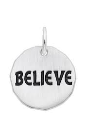 Rembrandt Sterling Silver 'Believe' Charm.