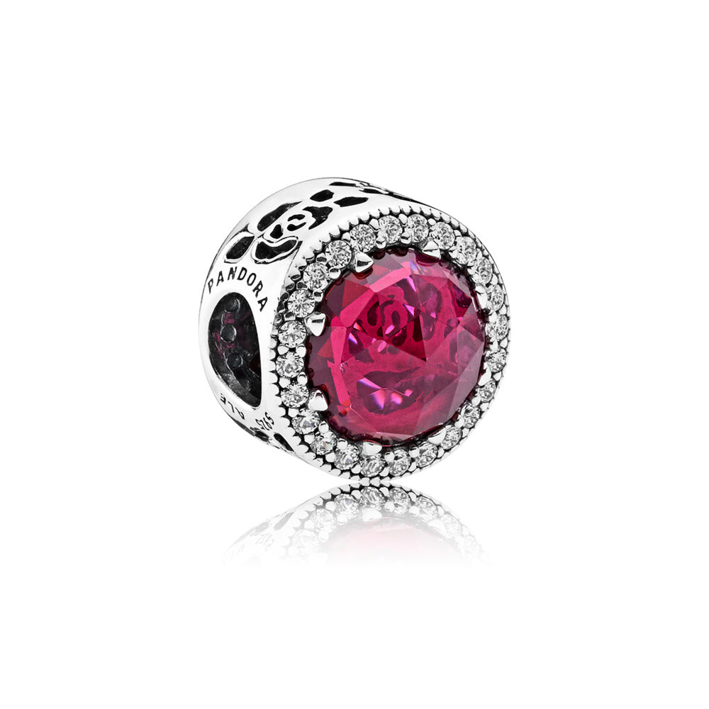 Disney, Belle's Beauty and the Beast Pink Rose Charm