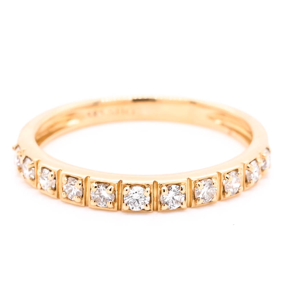14KT Yellow Gold 0.30CTW Diamond Wedding Band.