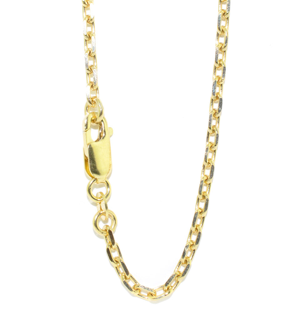 10KT Yellow Gold 20" 1.2mm Battuta Chain.