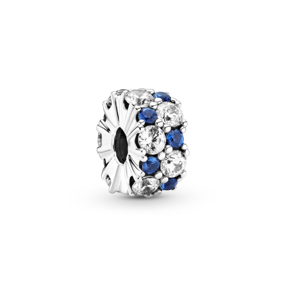 Clear and Blue Sparkling Clip Charm