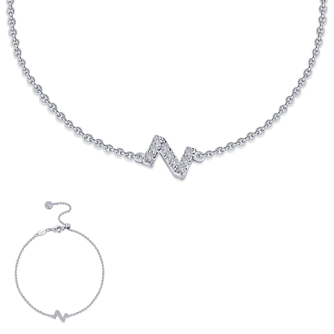 Lafon Sterling Silver 7.25" Letter "Z" Bracelet.