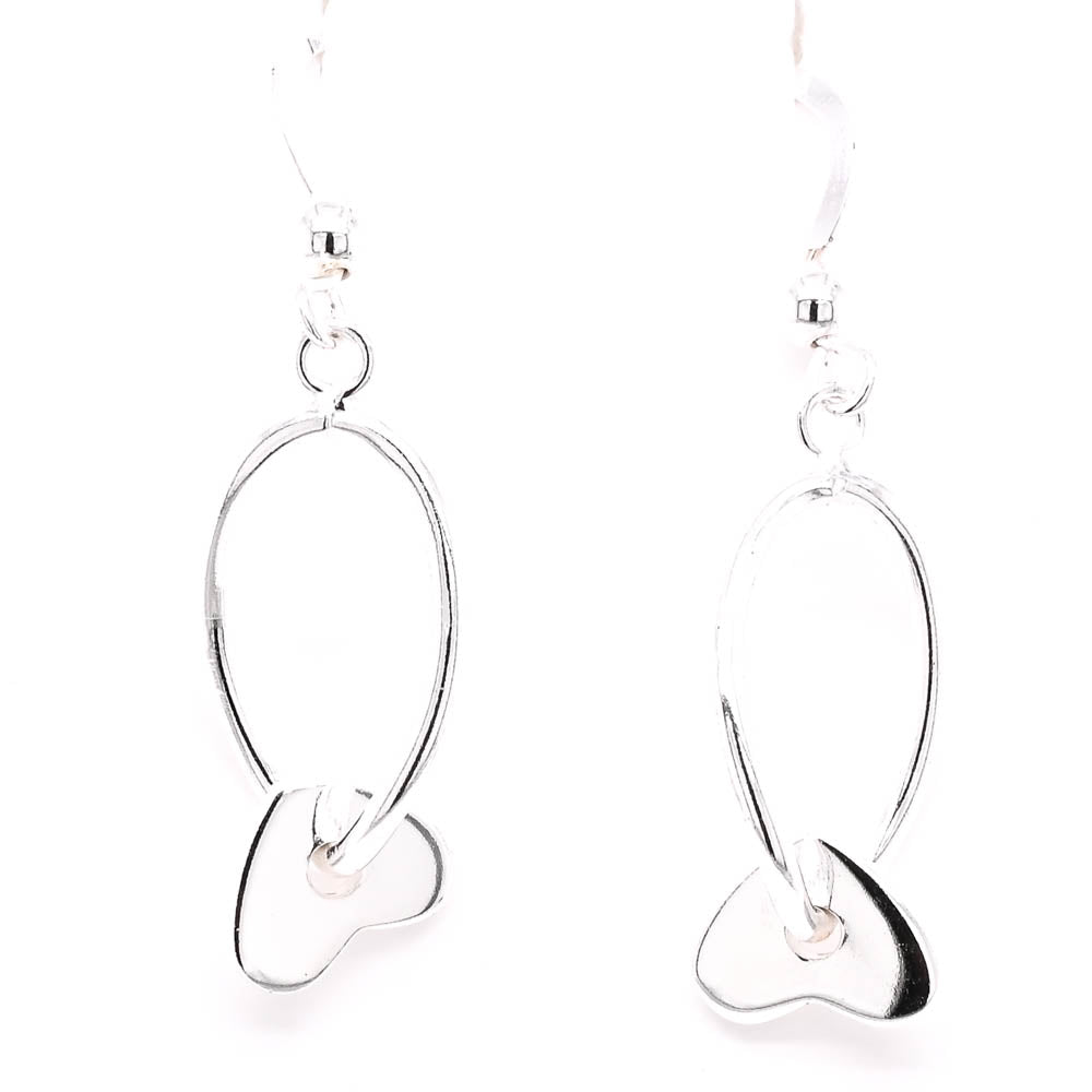Sterling Silver Drop Earrings.