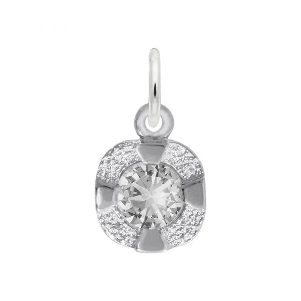 Rembrandt Sterling Silver Petite birthstone Apr.