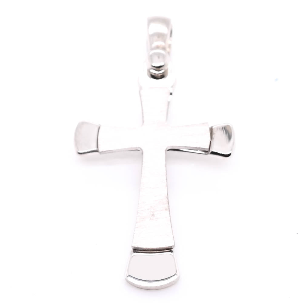 10KT White Gold 30x14mm Cross Pendant.