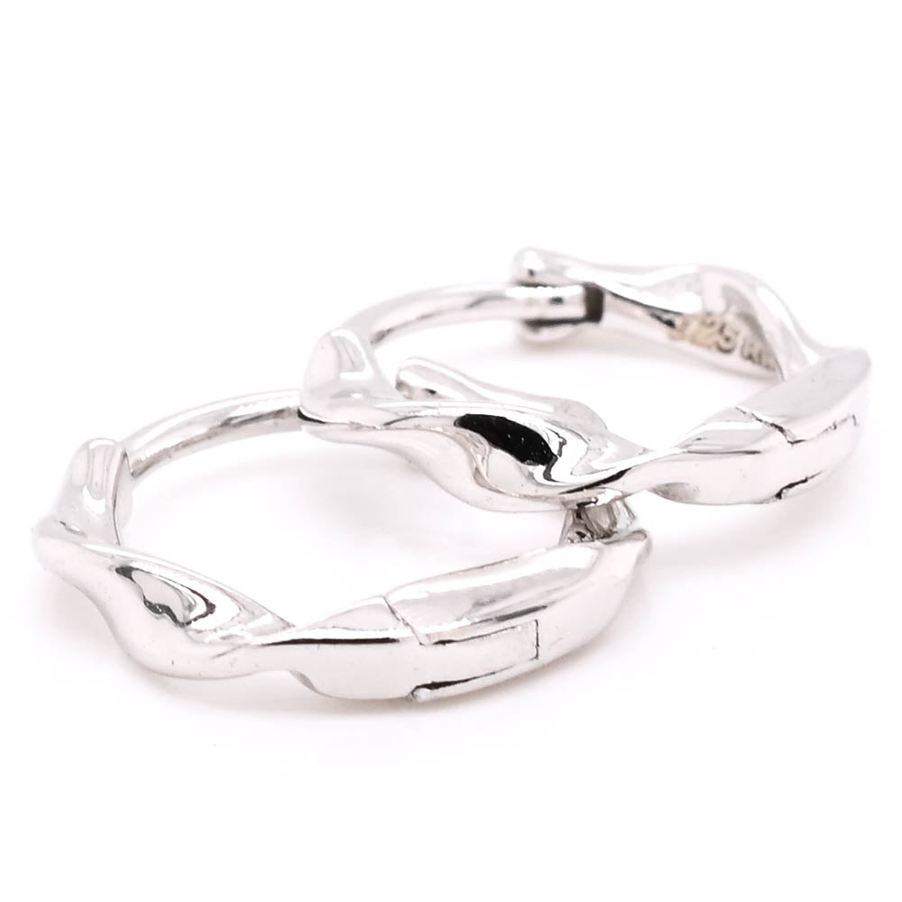 Sterling Silver 14mm Huggie Earrings.