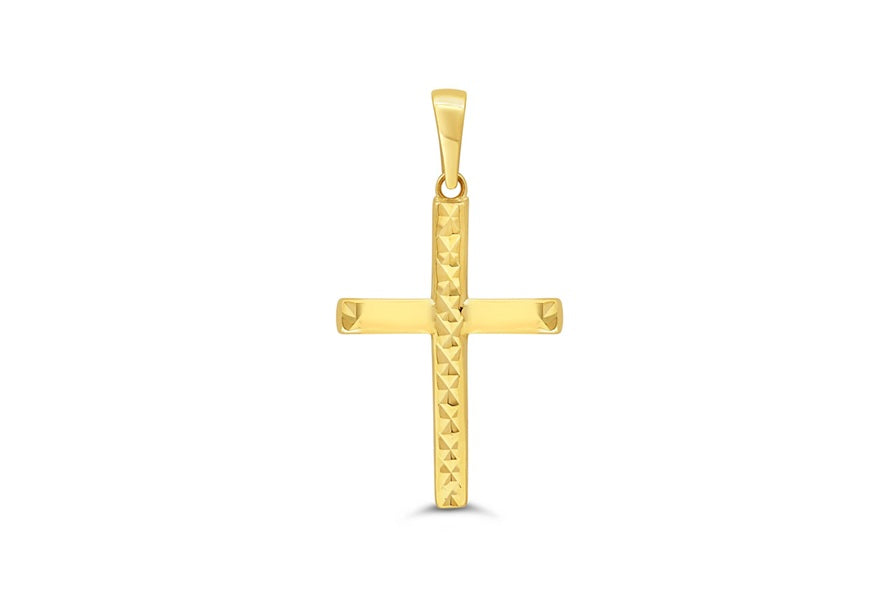 Bella 10KT Yellow Gold Cross Pendant.
Dimensions: 14.86mm x 10.70mm