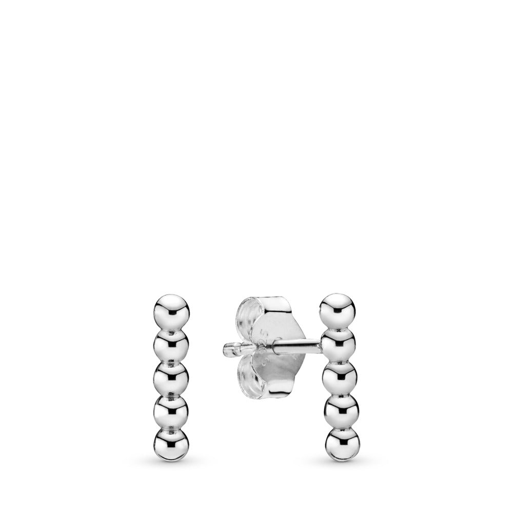 Row of Beads Stud Earrings