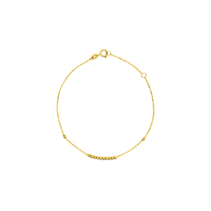 10KT Yellow Gold 7.5" Beads Bracelet.