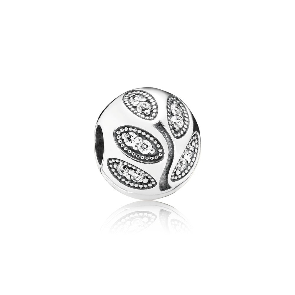 sparkling leaves, clear cz