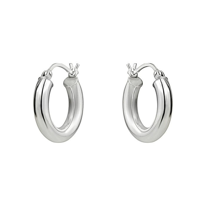 Sterling Silver 20mm Hoops Earrings.