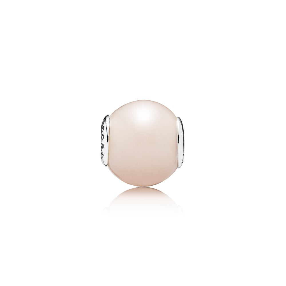 CARING silver with synthetic rose quartz