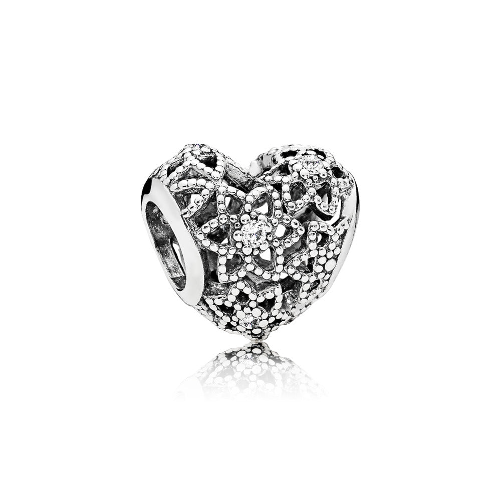 Blooming Heart, Clear CZ