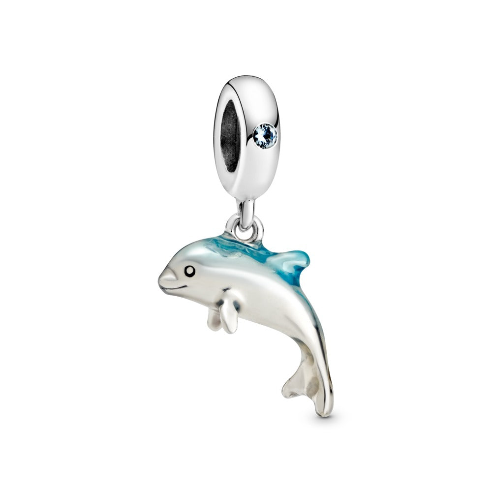 Shimmering Dolphin Dangle Charm