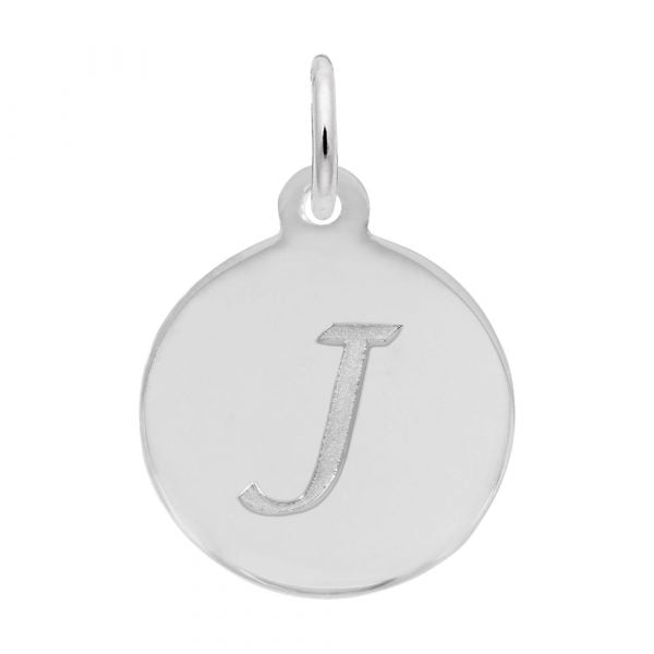 Rembrandt Sterling Silver Script Letter "J" Initial.
