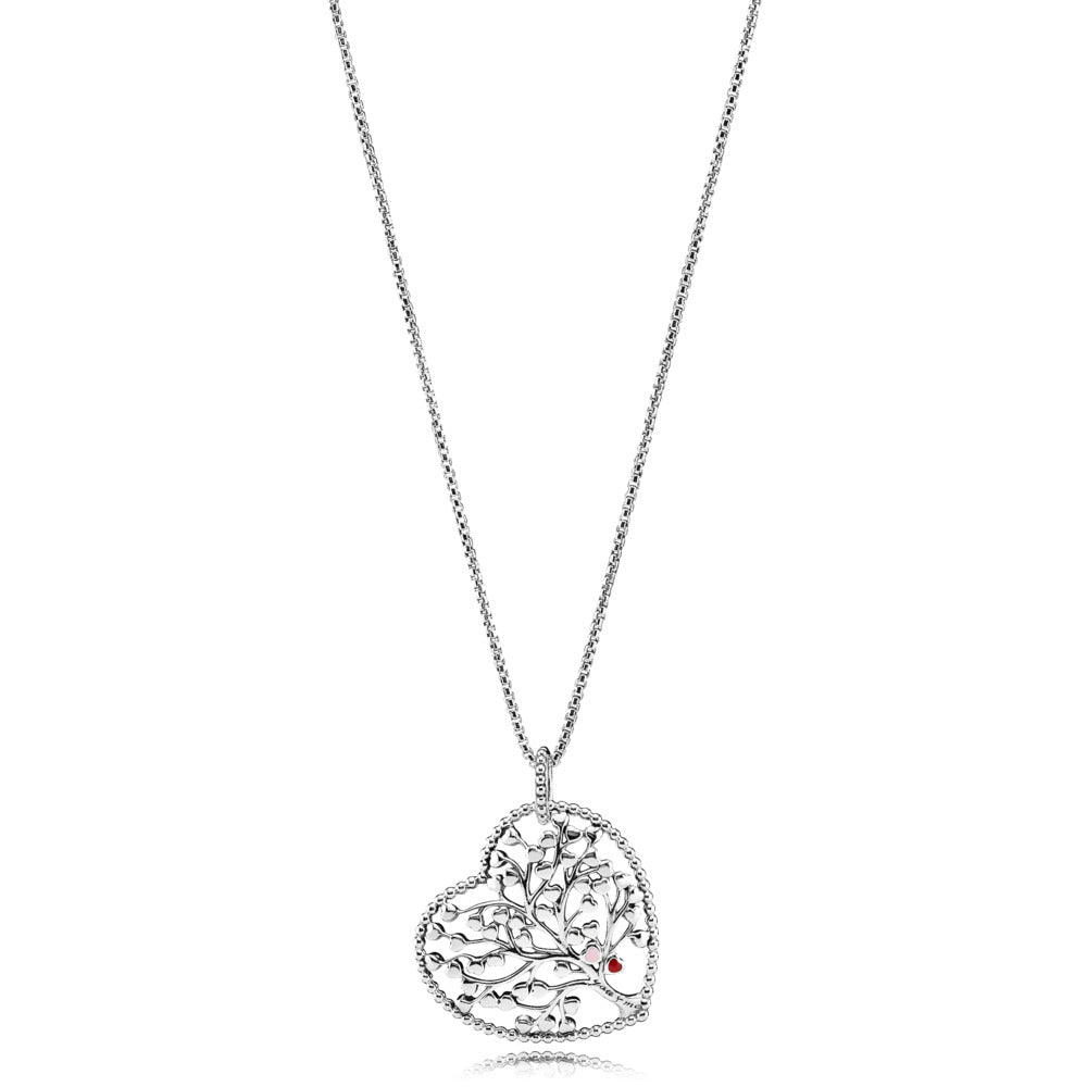 Tree of Love, Mixed Enamel, Sliding Clasp - 75 cm