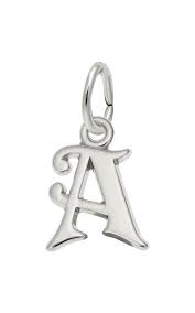 Rembrandt Sterling Silver Letter A Charm.