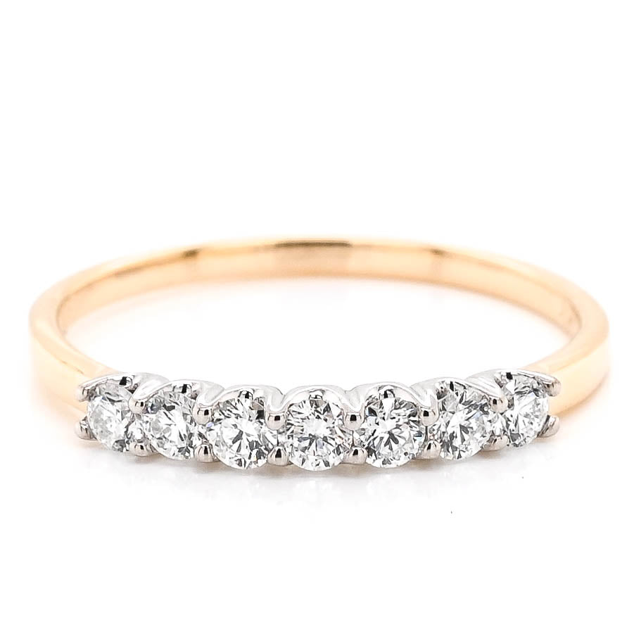 "Fire & Ice" 14KT Yellow Gold 0.32CTW Canadian Diamond Band.