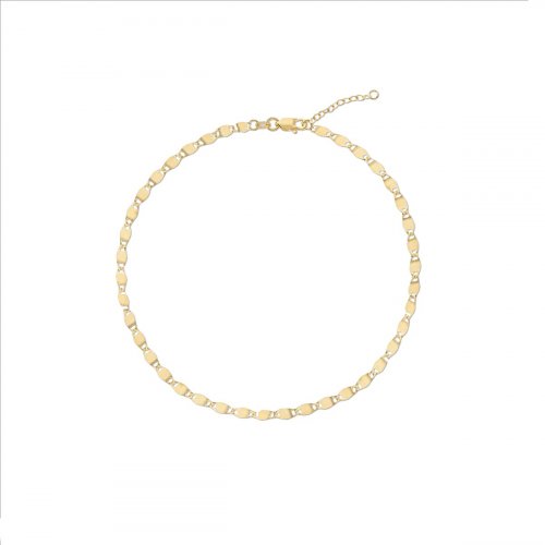 10KT Yellow Gold 10" Valentino Chain Anklet.
