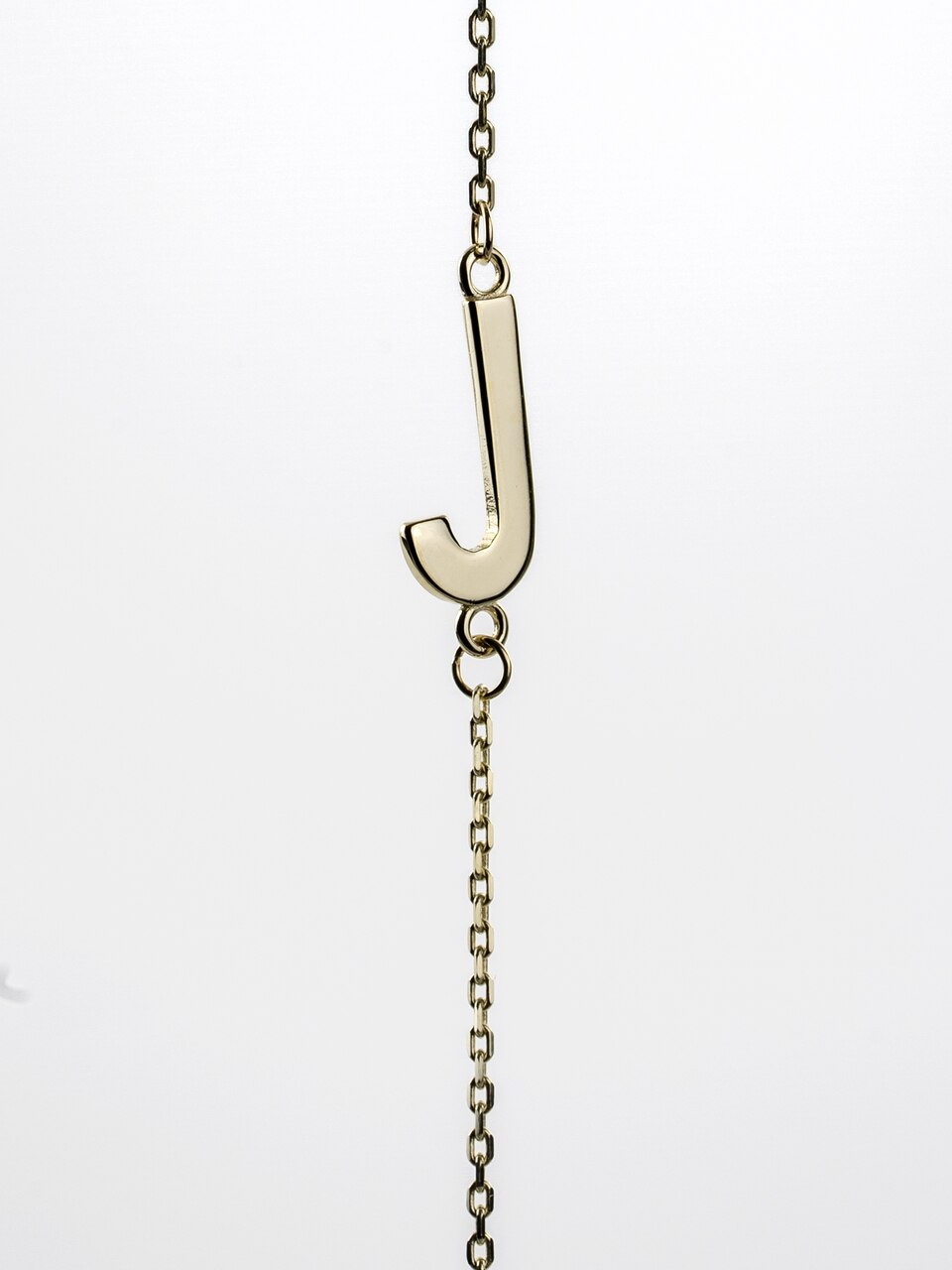 10KT Yellow Gold 18" Bella Me Letter "J" Necklace.