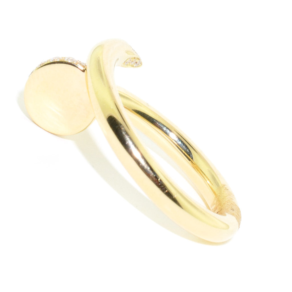 14KT Yellow Gold 0.17CTW Diamond Fashion Ring.