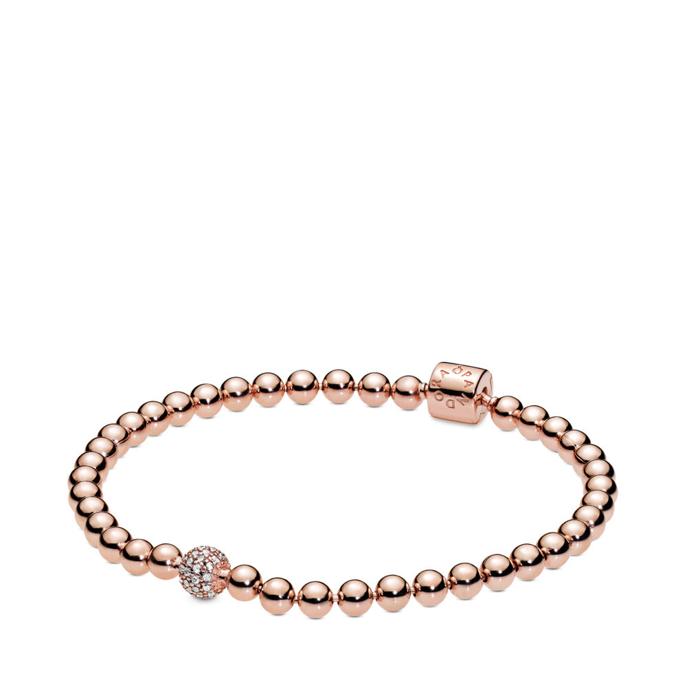 Beads and Pave Bracelet