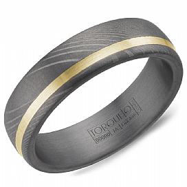 Torque 14KT Yellow Gold & Tantalum Wedding Band.