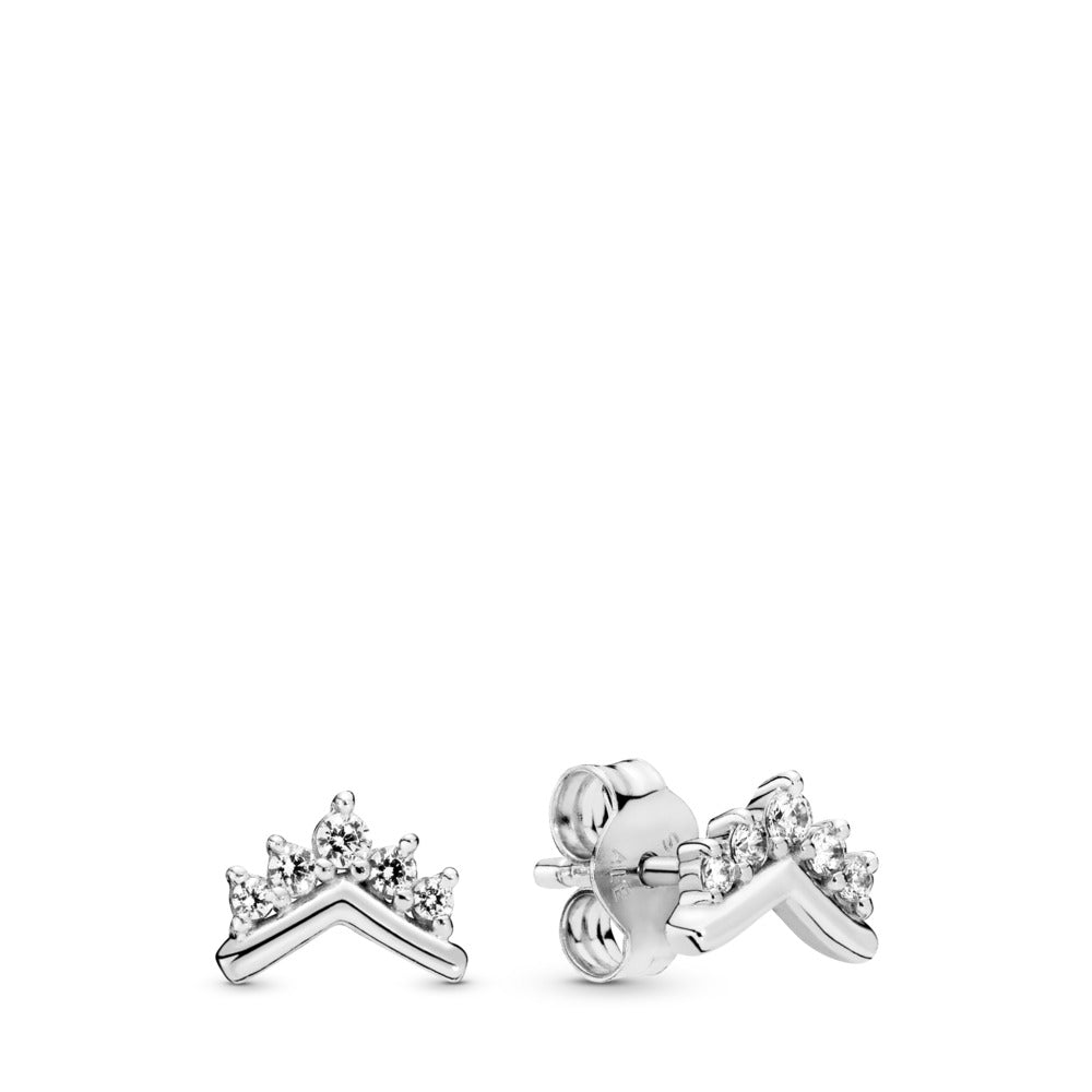 Tiara Wishbone Stud Earrings