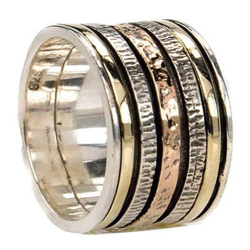 Zen, Meditation Ring, Sterling Silver, 9KT, Size 8