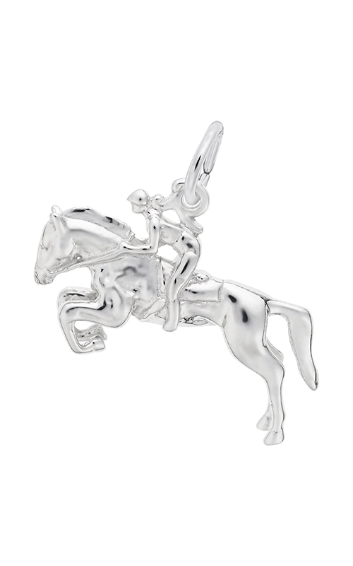 Rembrandt Sterling Silver Horse with Rider Charm.