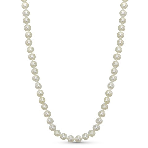 18KT Yellow Gold 16" 3.5-4mm Freshwater Pearl Necklace.