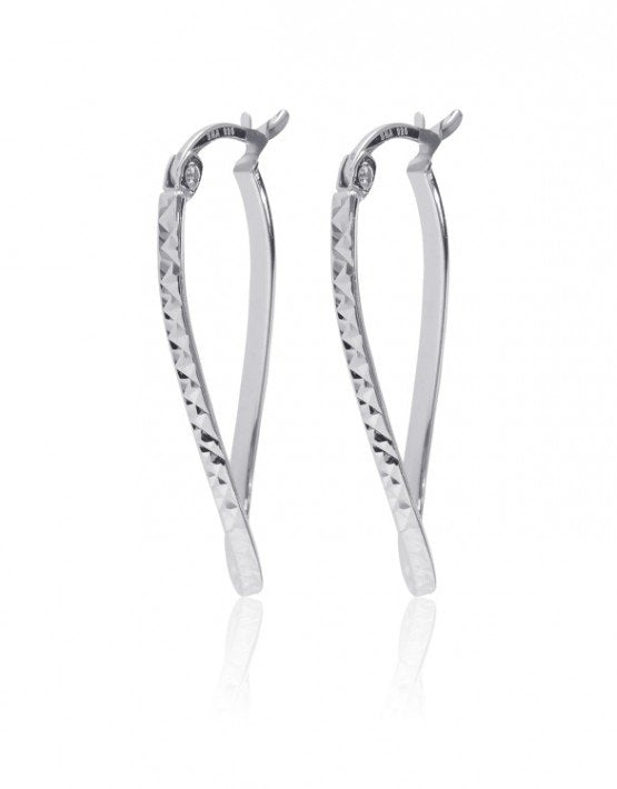Larus Sterling silver Twisted Hoop Earrings.