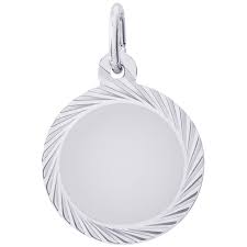 Rembrandt Sterling Silver Round Disc 14.5MM Charm.